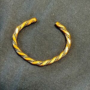 Twisted‎ adjustable solid Copper Cuff Bracelet